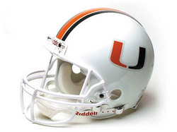 Miami Hurricanes Full Size Authentic "ProLine" NCAA Helmet by Riddell
